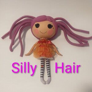 LALALOOPSY pink Plaid Dress stockings Silly Hair Peanut Full Size Doll No Shoes